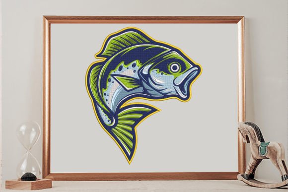 Bass Fish: A Whimsical Embroidery Design for Meaningful Personalized Gifts