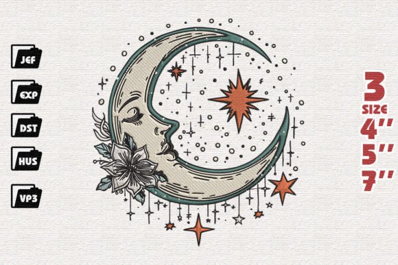 Crescent Moon: A Boho Seasonal Embroidery Staple