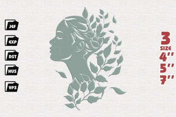 Woman with Leaves